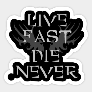 ANGEL - LIVE FAST DIE NEVER Sticker